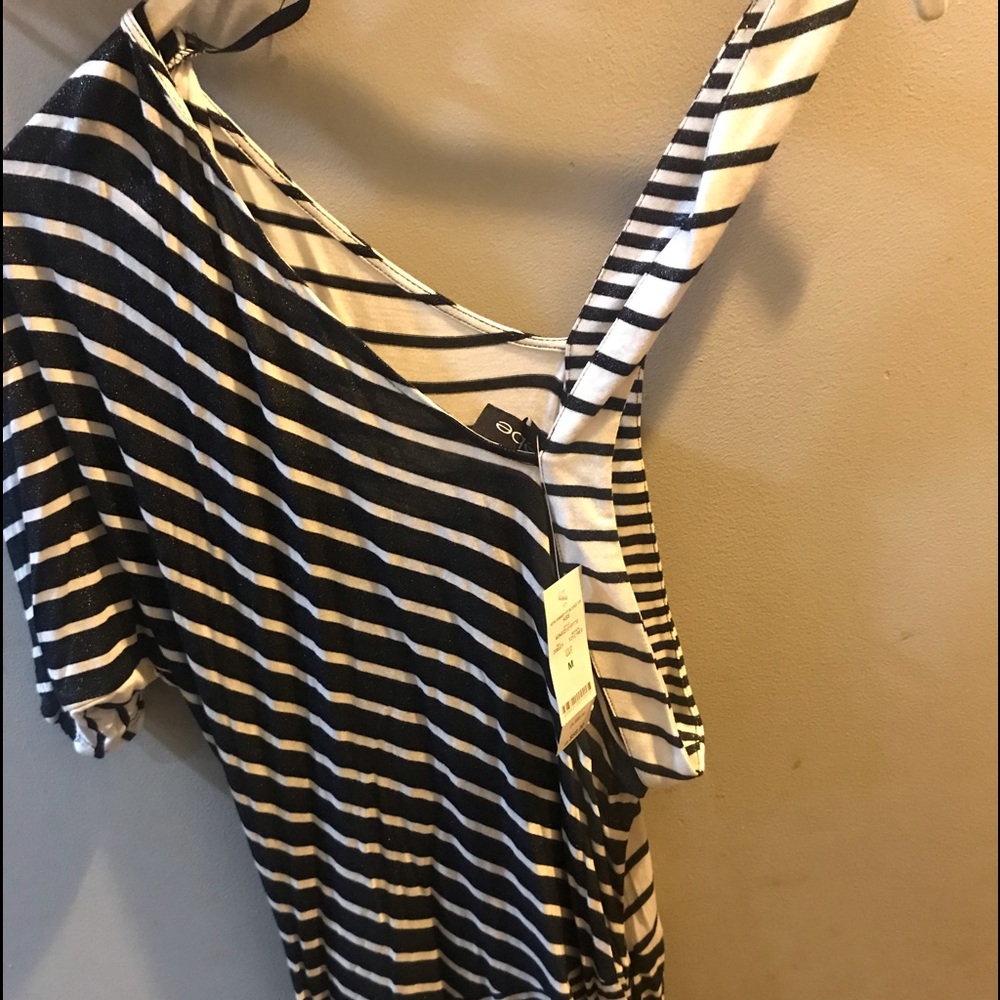 Bebe Shimmer Blocked Top